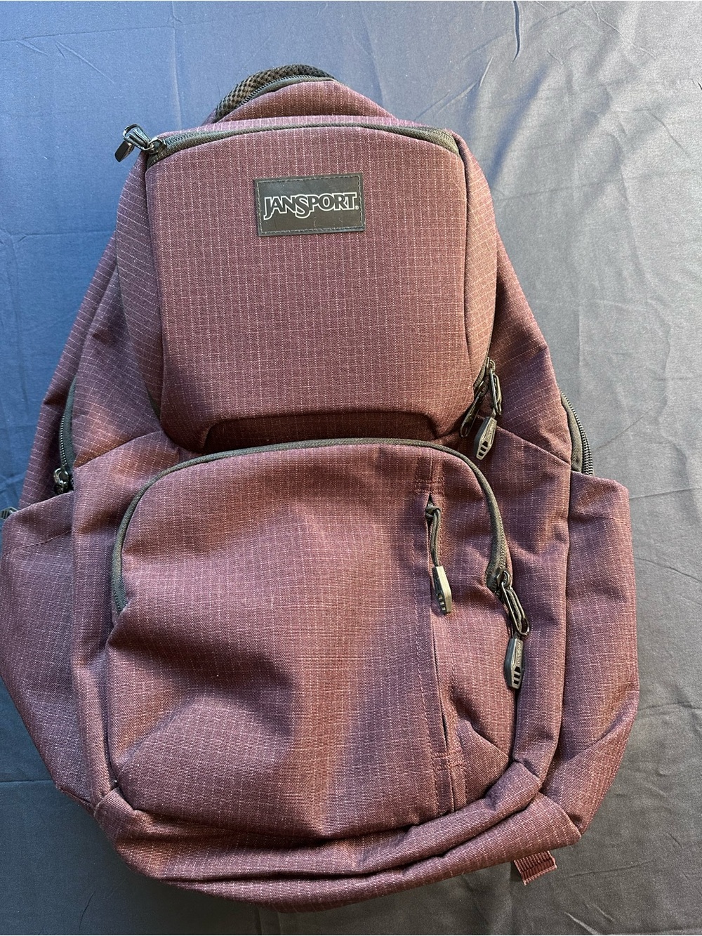Jansport Burgundy Laptop Backpack with Multiple Pockets